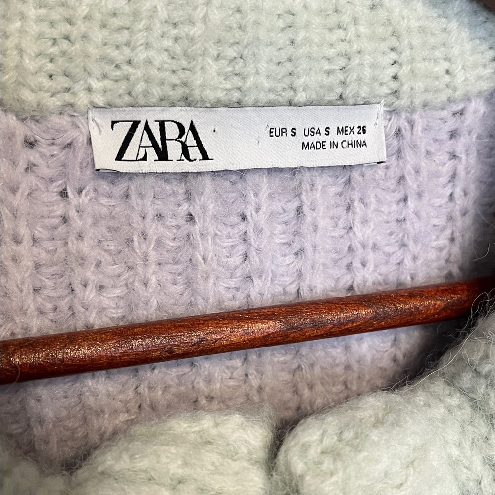 Zara Light Purple Ruffled Cardigan Bloggers Favorite - Picture 6 of 8